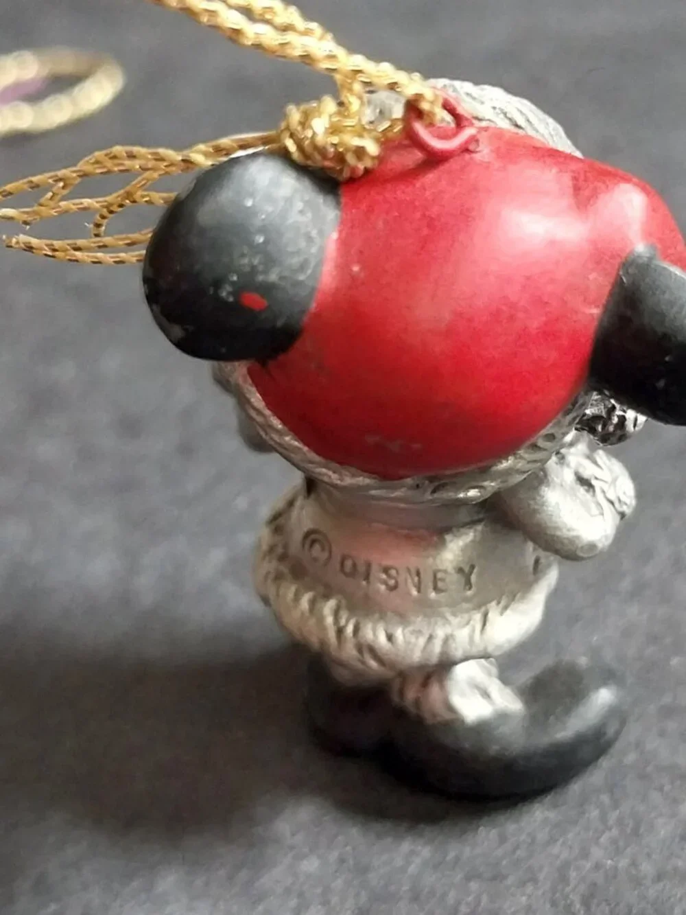 Disney 1988 Pewter Ornament Mickey Santa
